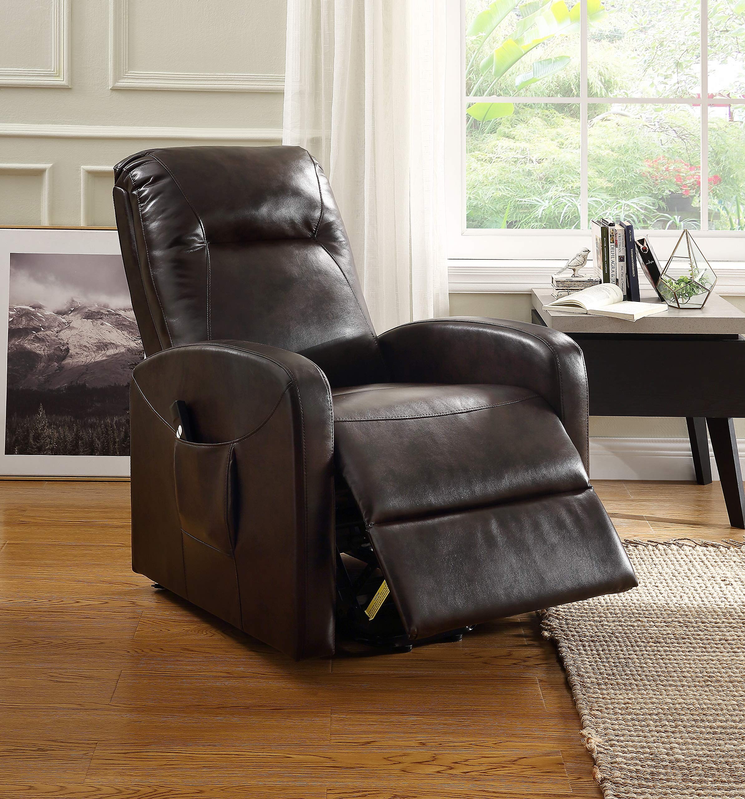 Acme Kasia Recliner w/Power Lift in Espresso PU
